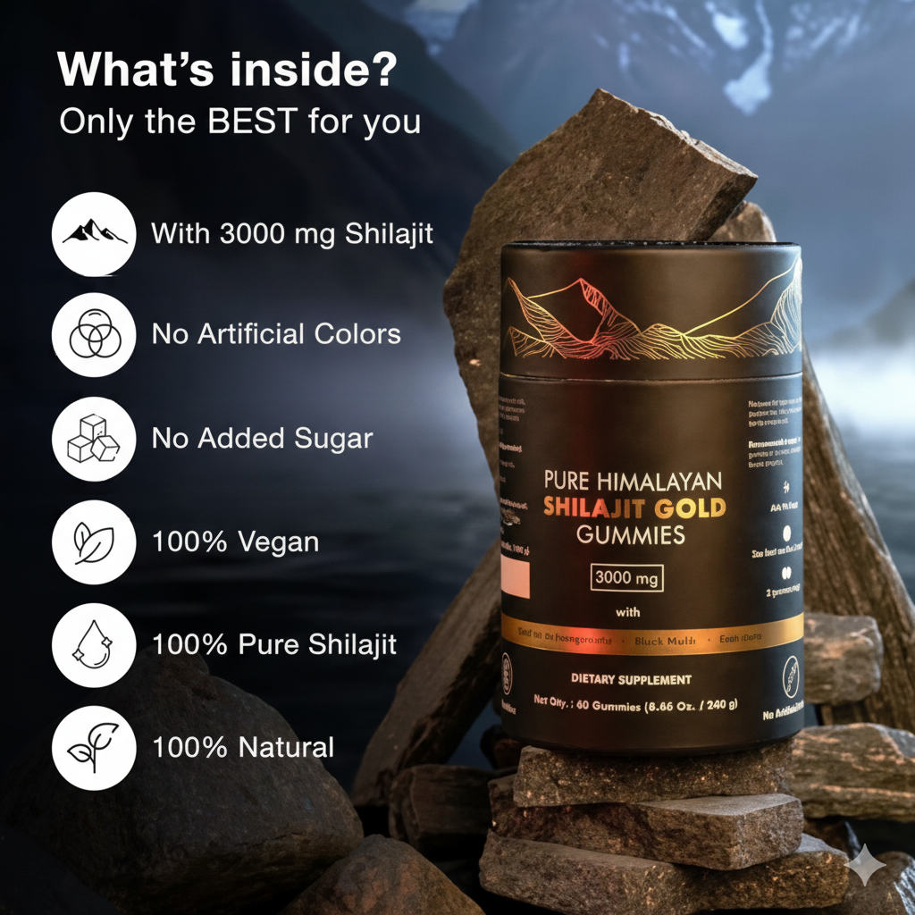 Blueberry Shilajit - 60 Vegan Gummies