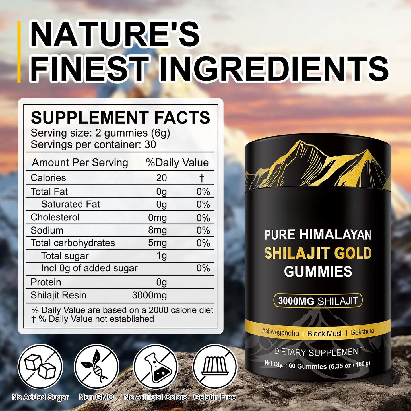 Blueberry Shilajit - 60 Vegan Gummies